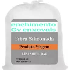 Fibra siliconada para Enchimento travesseiro almofada Pura Antialérgica Pacote de 500gr 1kg 2kg