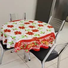 Toalha De Mesa Redonda 4cadeiras/lugares 1,40m Oxford Natal