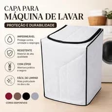 Capa Maquina De Lavar Electrolux 11 12 13 Kg Abertura Zíper