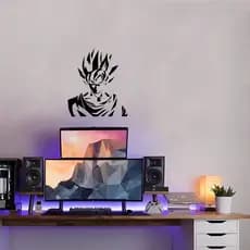 Adesivo Goku Frente Dragon Ball, Adesivo de Parede, Adesivo de Porta, Adesivo Anime