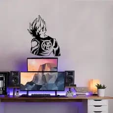 Adesivo Goku Dragon Ball, Adesivo Decorativo, Adesivo de Parede, Adesivo de Porta