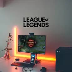 Adesivo de Parede League of Legends, Adesivo de Vinil, Adesivo Gamer, Adesivo Lol, Setup Gamer