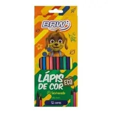 Lápis De Cor Eco Resina Plástica Reciclada 12 Cores