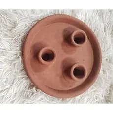 Castiçal Suporte Para Velas De Barro Artesanal Decoração Com Suporte Para 3 Velas