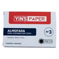 Almofada Para Carimbo Cor Preta N° 3 - Yins Paper