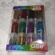 Glitter Kit Com 12 Cores - Potinho 12x3g