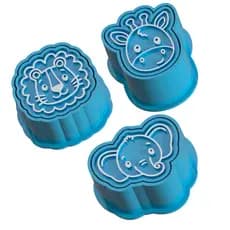 Kit 3 Ejetor Carimbo Brigadeiro Safari Leão Girafa Elefante