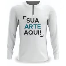 Camiseta Manga Longa DryFit Personalizada Pescaria Proteção UV Sol