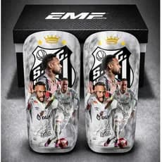 Caneleira Ney Personalizada ⚽ San e Bra | Proteção Leve Futebol Adulto/Infantil