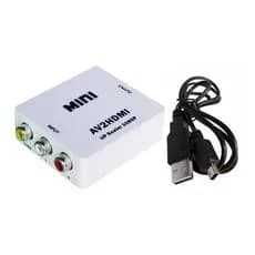 Conversor Rca Entrada X Hdmi Saída Av2hdmi 1080p Vídeo Mini