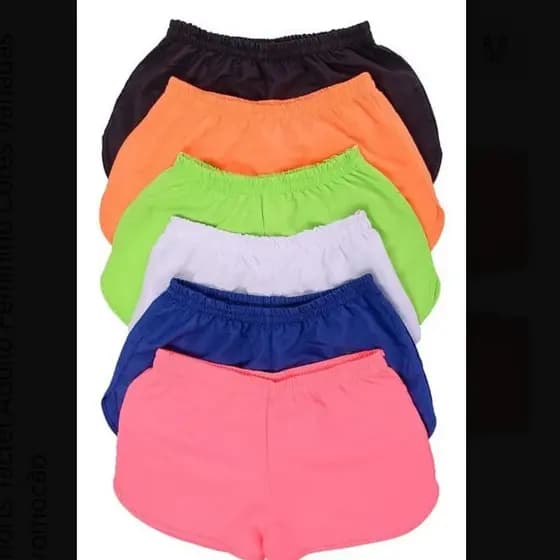 Kit com 4 shorts tactel/shorts caminhada/praia/lazer