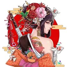 EARLFAMILY 13cm Samurai Warriorand Geisha Car Sticker À Prova D'água Para Motocicletas Pára-Brisas Decalques De Vinil Adequados Qualquer Superfície Plana E Limpa Suave