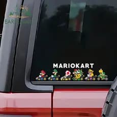 EARLFAMILY 13cm Super Mario Adesivo De Carro Campervan Espelho Retrovisor Pára-Choques Protetor Solar Decalque De Vinil Personalidade À Prova Dwaterproof Água Estilo Do