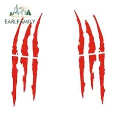 EARLFAMILY 13cm Monstro Garras Adesivo De Carro Skate Motocicleta Portátil Windows Protetor Solar Decalques Vinil À Prova Dwaterproof Água Moda Acessórios Do