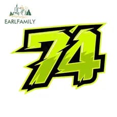EARLFAMILY 13cm Número De Corrida Adesivos De Carro Pára-Brisa Campervan Motocicleta À Prova Dwaterproof Água Elegante Decalque De Riscos Acessórios Do