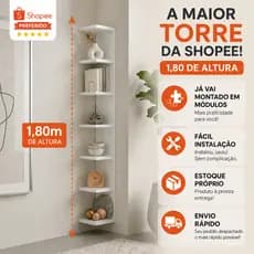 Torre De Prateleira Estante Mdf 180 cm Multiuso Para Quarto decoração Multiuso Perfumes Quarto