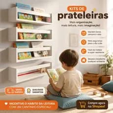 Kits Prateleiras 50cm Decoração Branco Mdf Livro Revista Infantil Envio Montado