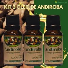 Kit 3 Óleos Vegetais de Andiroba 20 ml – Cuidado Natural