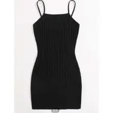 Vestido Curto Alcinha Canelado Moda Verão vestido feminino vestido Midi