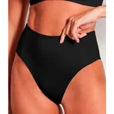 Calcinha Hot Pant Preta Biquíni Cintura Alta