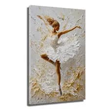 Quadro Decorativo Grande Bailarina Em Movimento Arte Abstrata Mosaico Sala Quarto Cozinha Escritório
