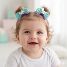 laços de cabelo infantil fundo do mar sereia/presilha para bebê- xuxinha para bebê