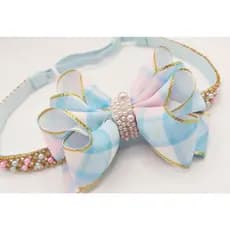 Headband Luxo com Lacinho Boutique Rosa