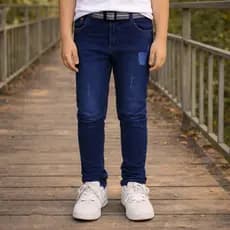 Calça Jeans sarja Masculina Infantil Meninos