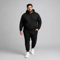 Conjunto Moletom Plus Size Masculino Calça e Agasalho Capuz G1 ao G5