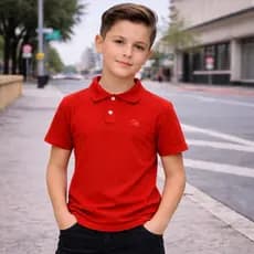 Camisa Polo Infantil Menino Manga Curta Masculina Algodão Piquet