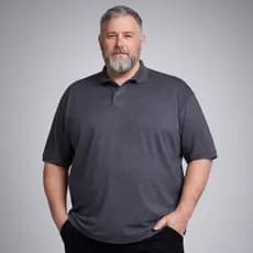 Camisa Gola Polo Piquet Plus Size Masculina