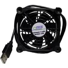 FAN COOLER P/  TV BOX USB 80x80x25 8cm ALTA ROTAÇÃO ORIGINAL