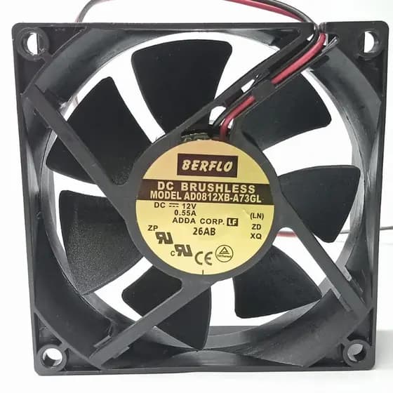 MICROVENTILADOR 80X80X25 12V ROLAMENTO 0.55 AMP AD0812XBA73GL(LN)