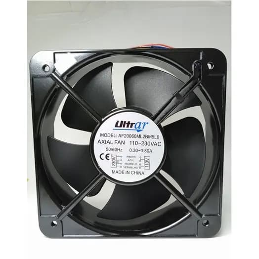 MICROVENTILADOR 200X200X60 AC 110/230V 60/50HZ ROLAMENTO 0.71/0.36AMP  2600 RPM AF20060ML2BM5L0
