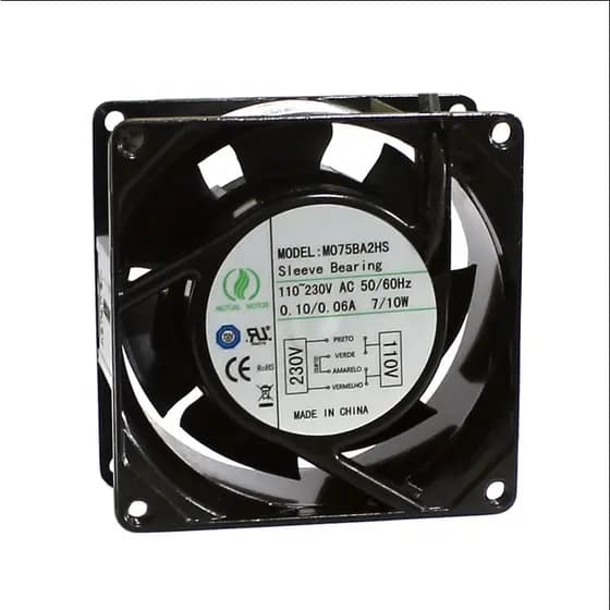 COOLER FAN 80X80X38 115/230V 60HZ BUCHA 0.10 AMP 07 WATTS 3050 RPM M075BA2HS