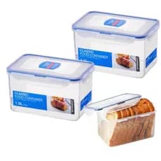 Kit 2 Porta Pão de Forma hermético PEQUENO Lock&Lock 1900mL