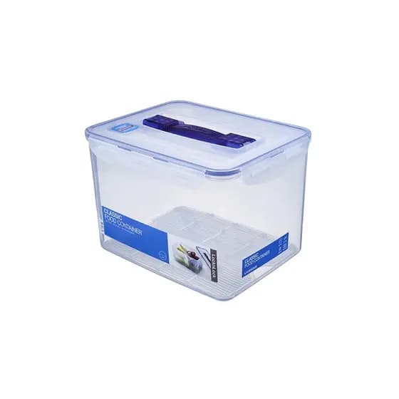 Pote Hermético tampa 4 travas com grade e alças grande ração e mantimentos Lock&Lock -12 Litros