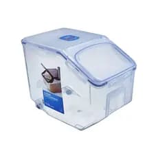 Pote Porta Arroz Cereal Ração e Mantimentos Hermético com tampa Flip e copo medidor  Lock&Lock 12 Litros / 10kg