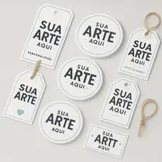 Tag Branca Personalizado: Escolha Sua Arte