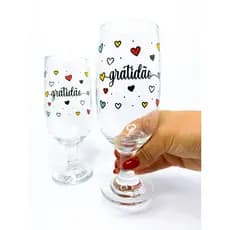 Jogo 2 Copos Cerveja Beer 300 Ml Copo Taça Tulipa Chopp Suco - personalizada Gratidão - Garantia do vendedor - envio rapido