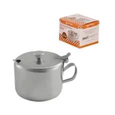 AÇUCAREIRO COM COLHER INOX 270G