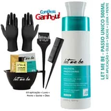 Let Me Be - Passo Único 500ml + Oléo e Sache + Kit Aplicação luva e pente