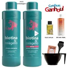 Selagem Paiolla Biotina e Colágeno Kit 2x1 Litro + Bbacre Paiolla + Óleo Paiolla + Kit Aplicação
