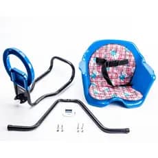 Cadeirinha para Bicicleta Criança Dianteira Luxo Pojda Azul  estofadinho com desenhos diversos