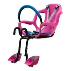 Cadeirinha Para Bicicleta Rosa Mais Kit De Segurança Capacete+joelheira+cotoveleira