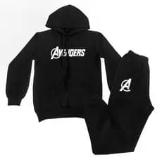 Conjunto Moletom Preto Infantil Blusa de Frio Desenho Menino infantil menino Conjunto homem aranha batman Naruto
