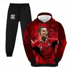 Conjunto Moletom Cristiano Ronaldo Infantil Blusa Calça Cr7