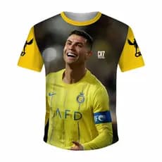 Camiseta Infantil Meninos Cristiano Ronaldo Portugal Dry
