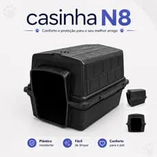 Casinha de Cachorro N8 Preta Para Cães Porte Grande