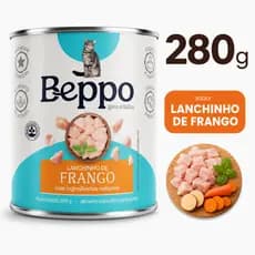 Ração Para Gato Adulto Lata Patê Frango 280g BEPPO Alimento Úmido Natural